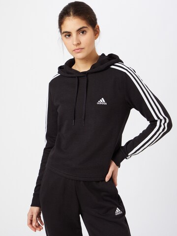 ADIDAS SPORTSWEAR Αθλητική μπλούζα φούτερ 'Essentials' σε μαύρο: μπροστά