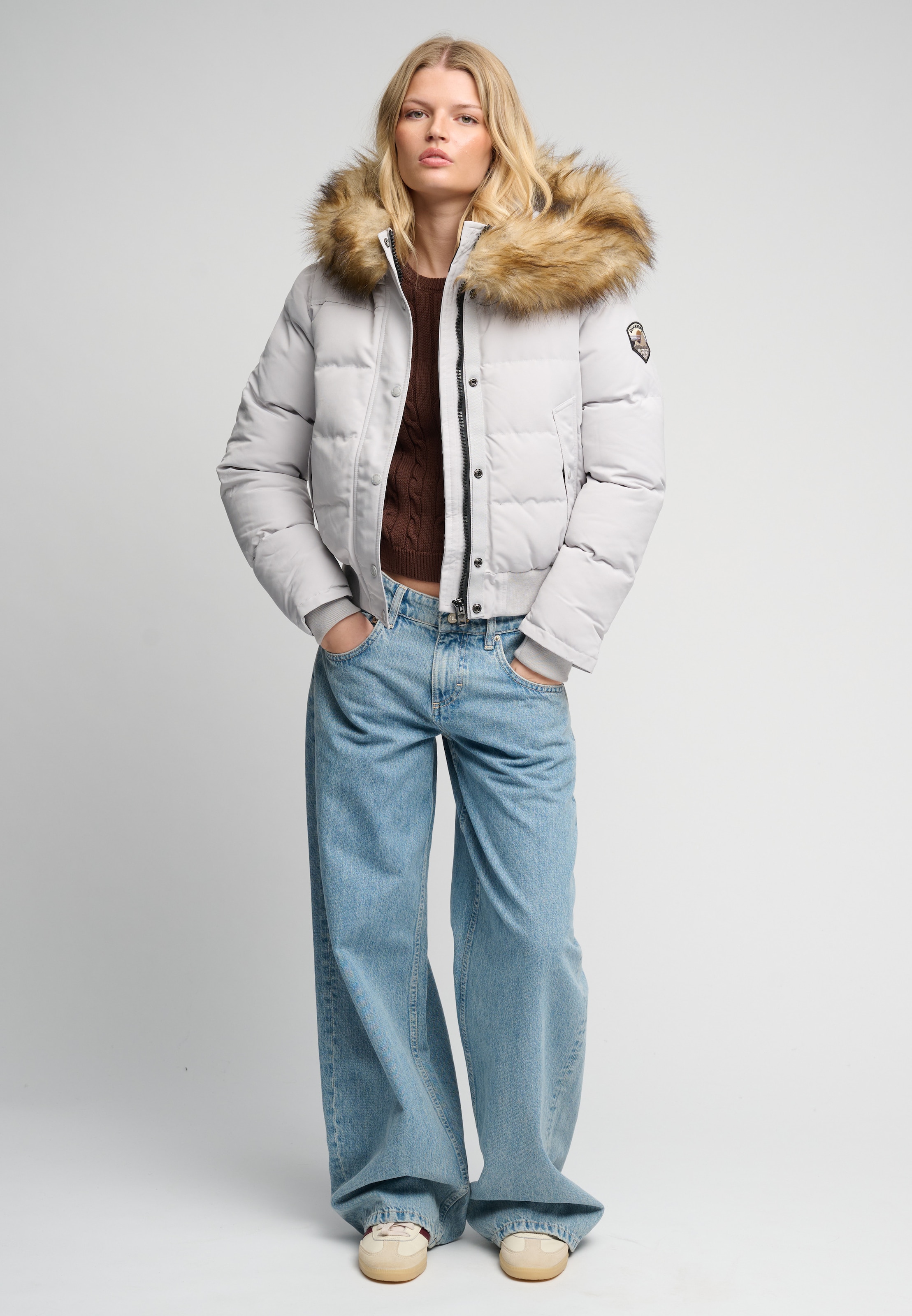 Superdry & Co Winter Jacket 'Everest' in Grey