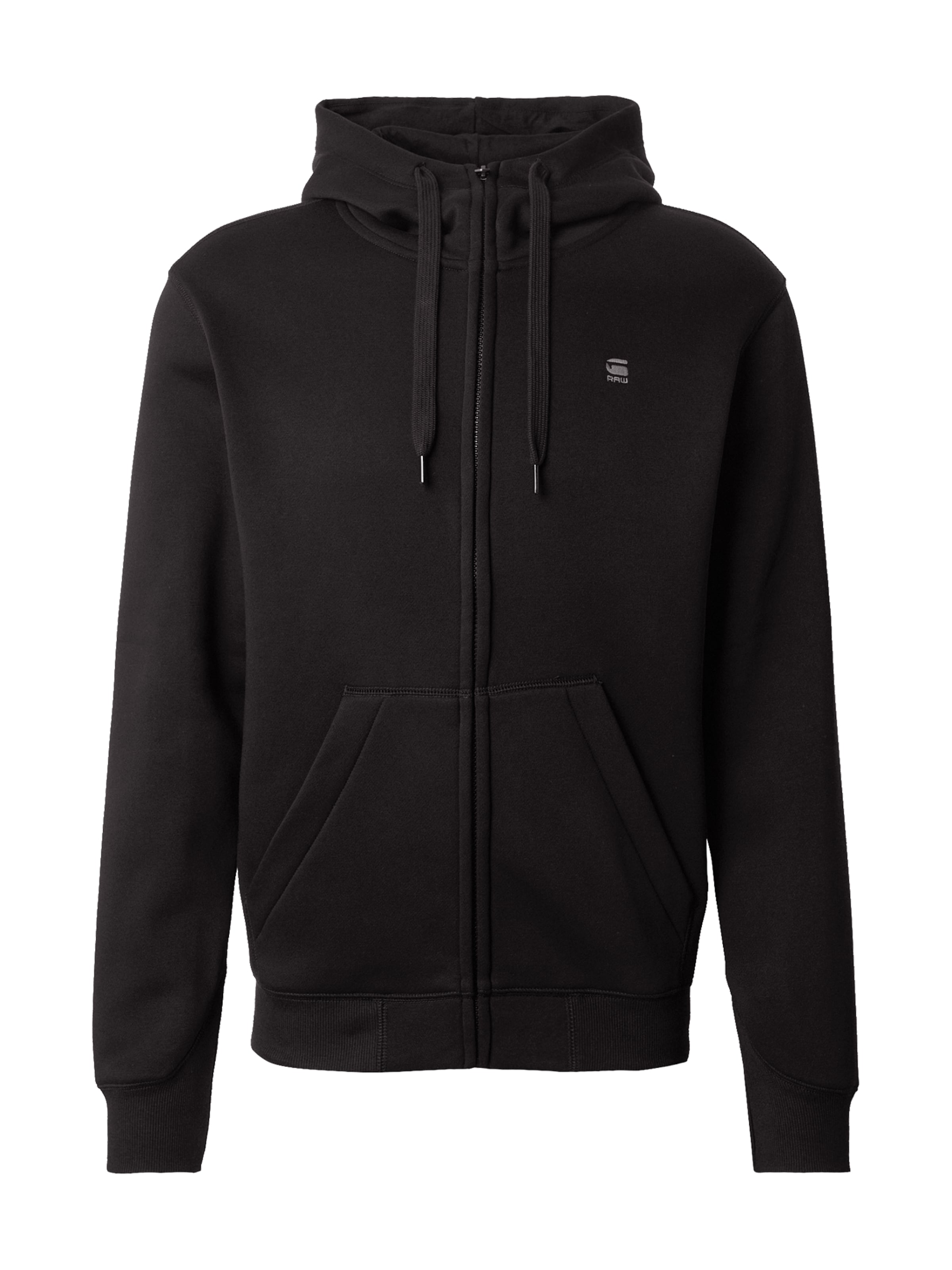 G-STAR Sweat jacket in Black: front