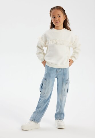Sweat-shirt MINOTI en blanc : devant