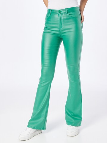 Edikted Flared Jeans 'Luna' in Groen: voorkant