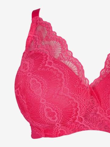 Devoted by Zizzi T-shirt Bra 'LJULY' in Pink