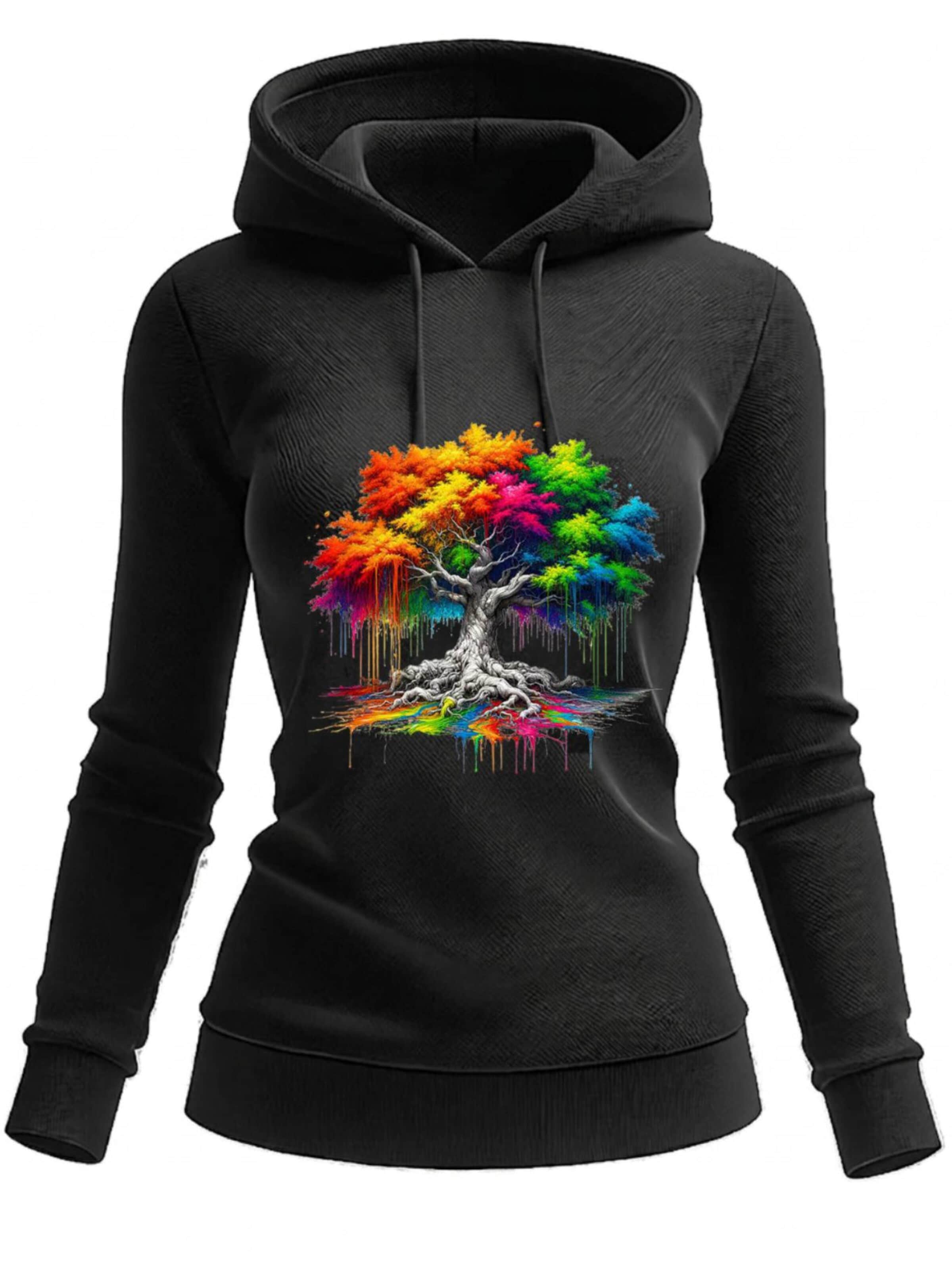 RMK Sweatshirt 'Baum Wurzel' in Black: front