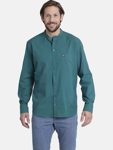 Jan Vanderstorm Comfort fit Button Up Shirt 'Kallu' in Green: front