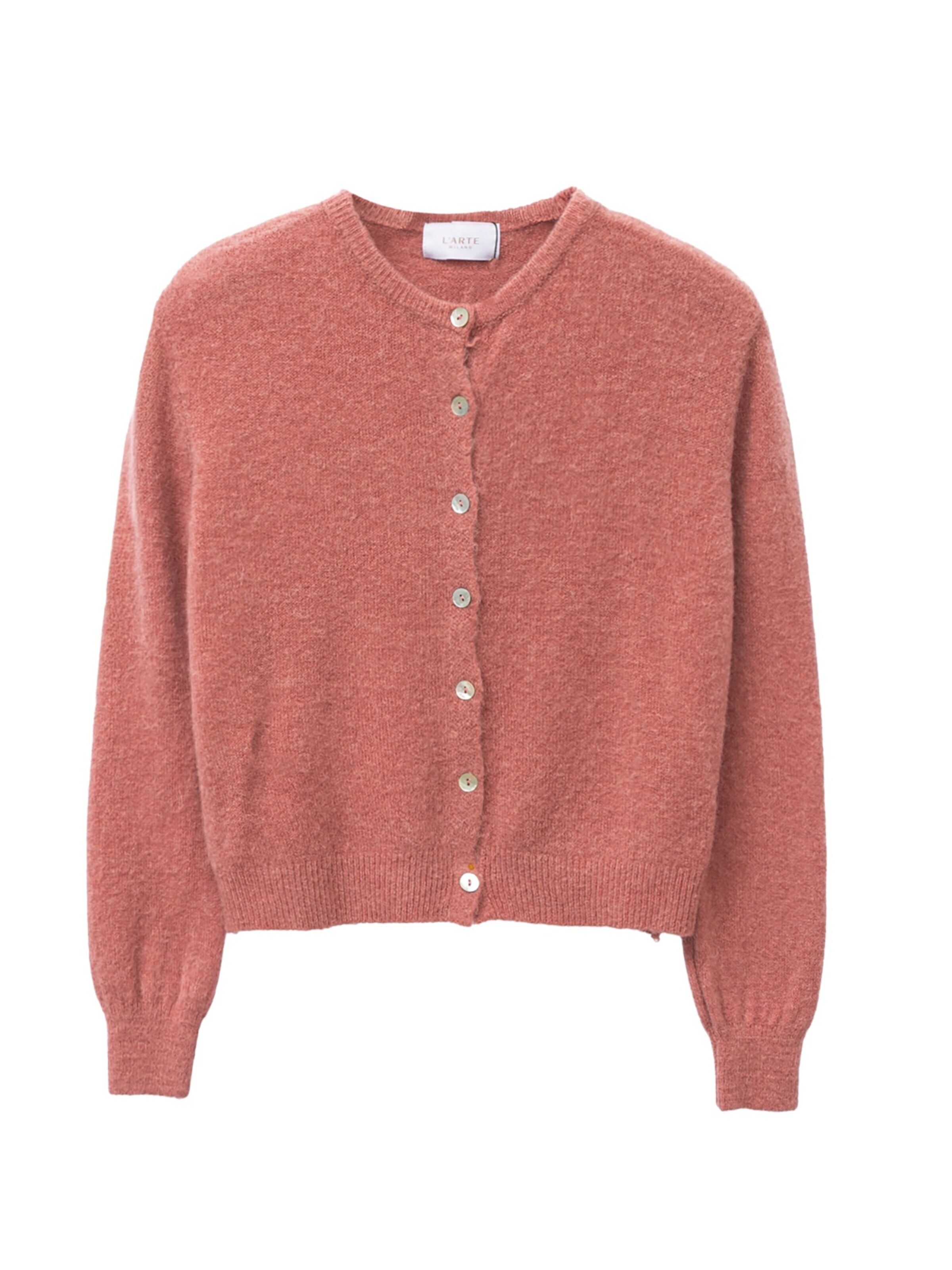 L'Arte Milano Knit cardigan in Pink: front