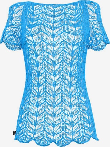 Süel knitwear Sticktop 'Twin Lace' in Blau: Vorderseite