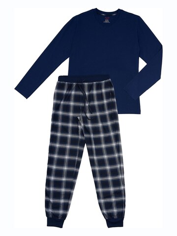 La V Pajamas long 'Basic 2' in Blue