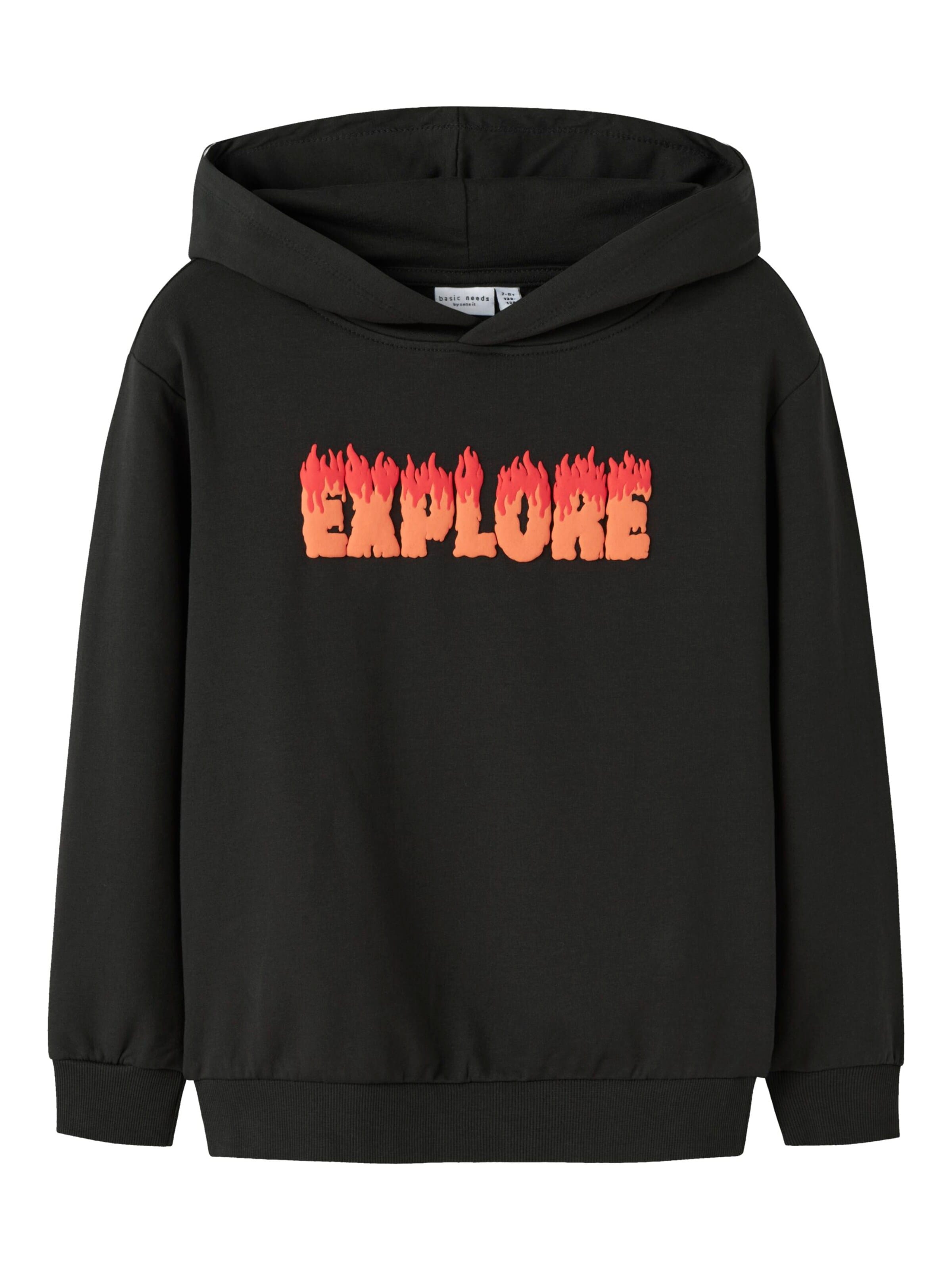 NAME IT Sweatshirt in Zwart: voorkant