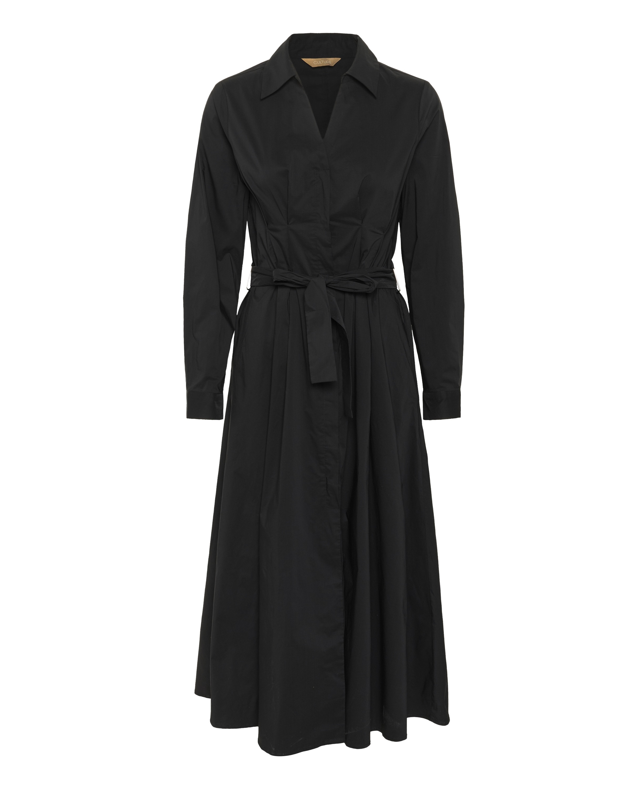 CULTURE Blousejurk 'Elna' in Zwart: voorkant