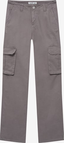 Pull&Bear Loosefit Cargobroek in Grijs: voorkant