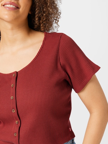 Levi's® Plus Knit cardigan 'PL SS Rach Top' in Red