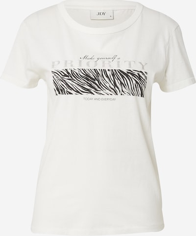 JDY T-Shirt 'MICHIGAN' in schwarz / silber / naturweiß, Produktansicht