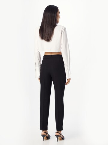 Regular Pantalon à plis COMMA en noir