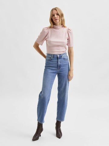 SELECTED FEMME Tapered Jeans 'Karla' in Blauw