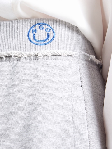 HUGO Wide leg Broek 'Nuwaist_B' in Grijs