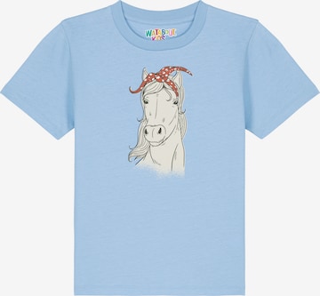 watabout.kids Shirt 'Pferd' in Blauw: voorkant