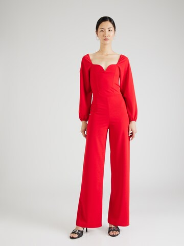 SISTERS POINT Jumpsuit 'No-Ju' i röd: framsida