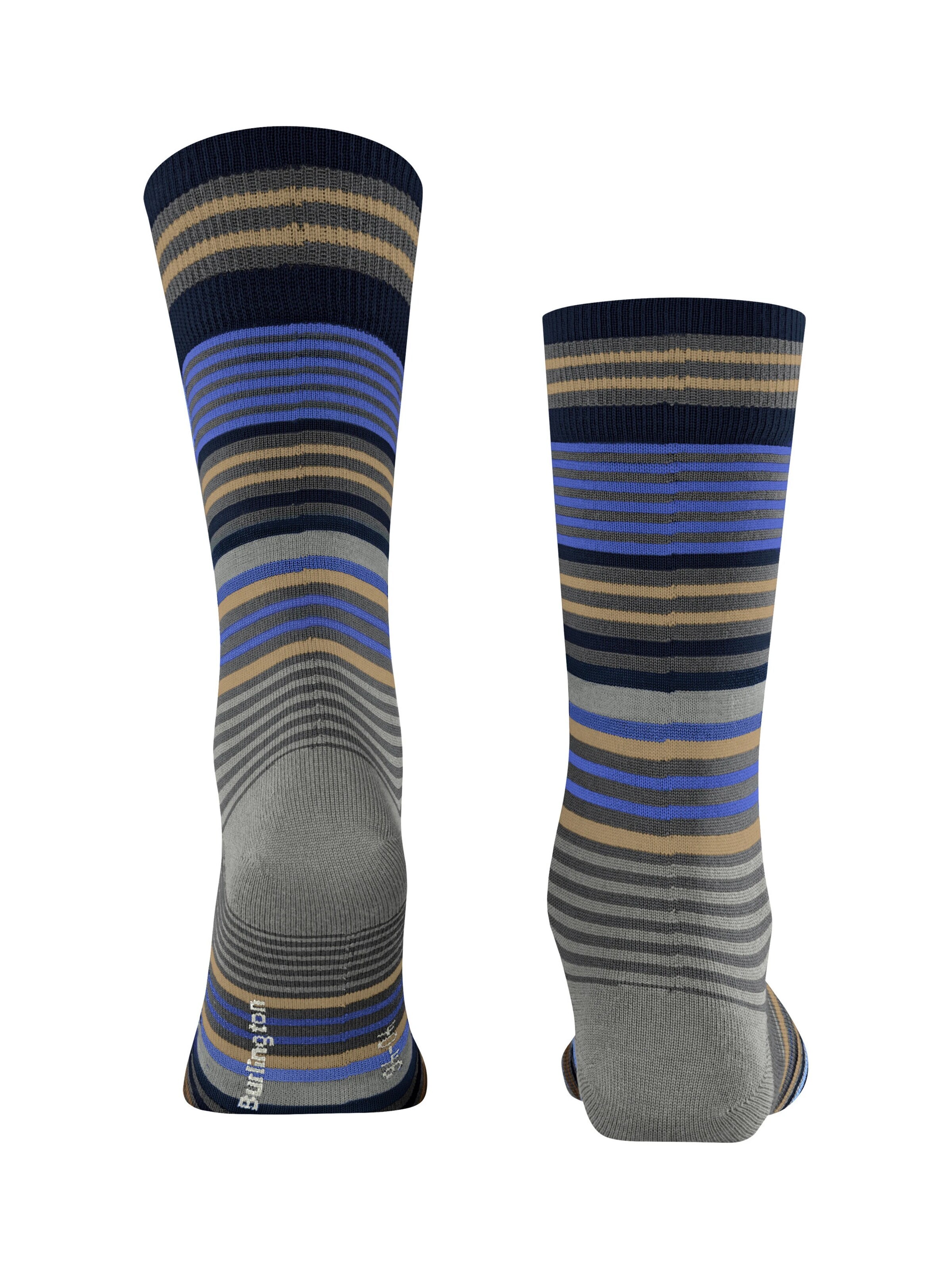 BURLINGTON Socks 'Stripe' in Grey