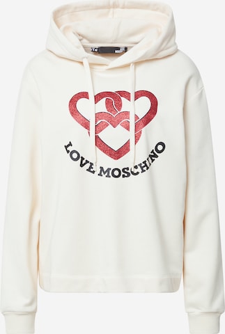 Sweat-shirt 'FELPA' Love Moschino en beige : devant