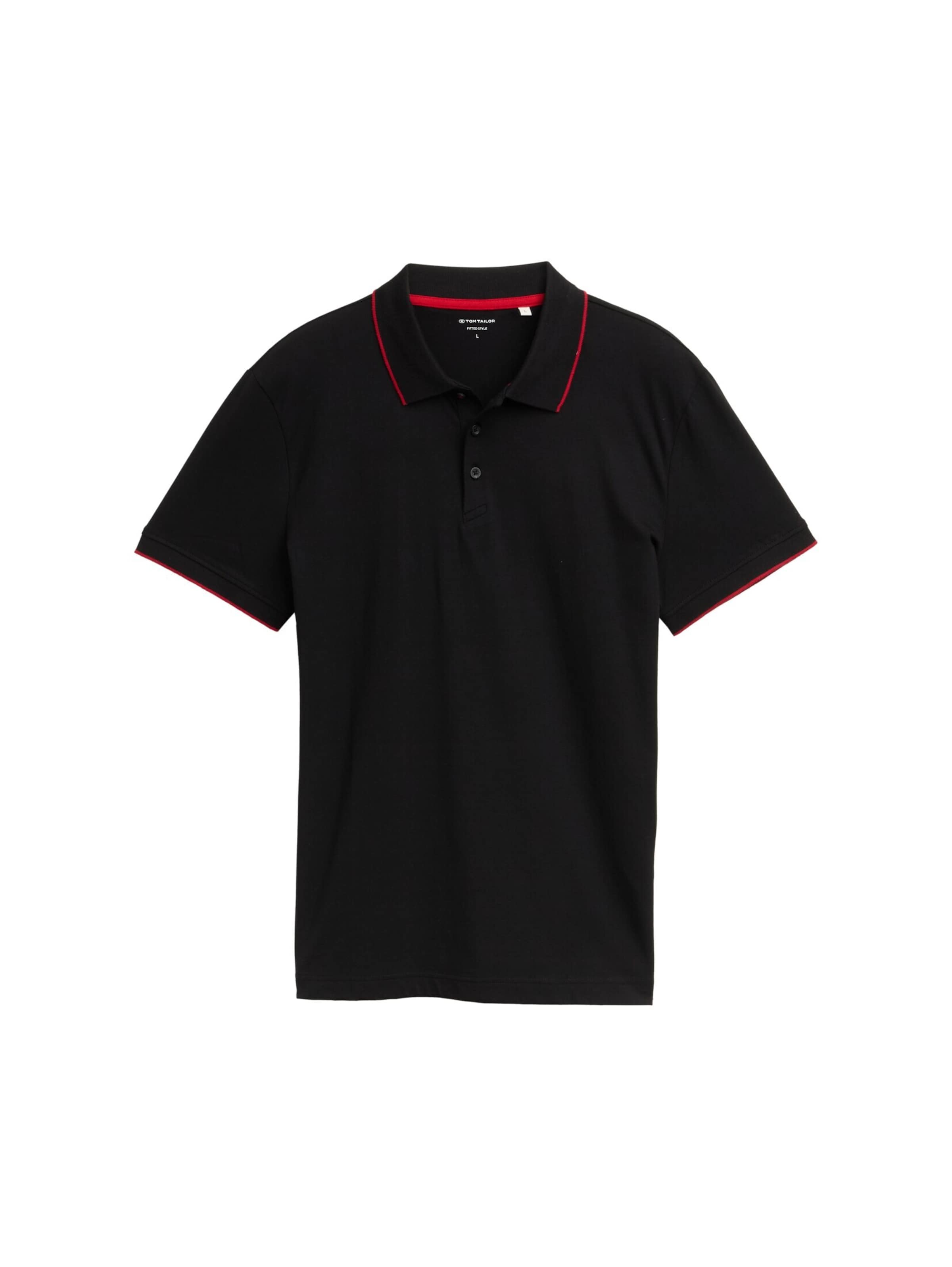 TOM TAILOR Shirt in Zwart: voorkant