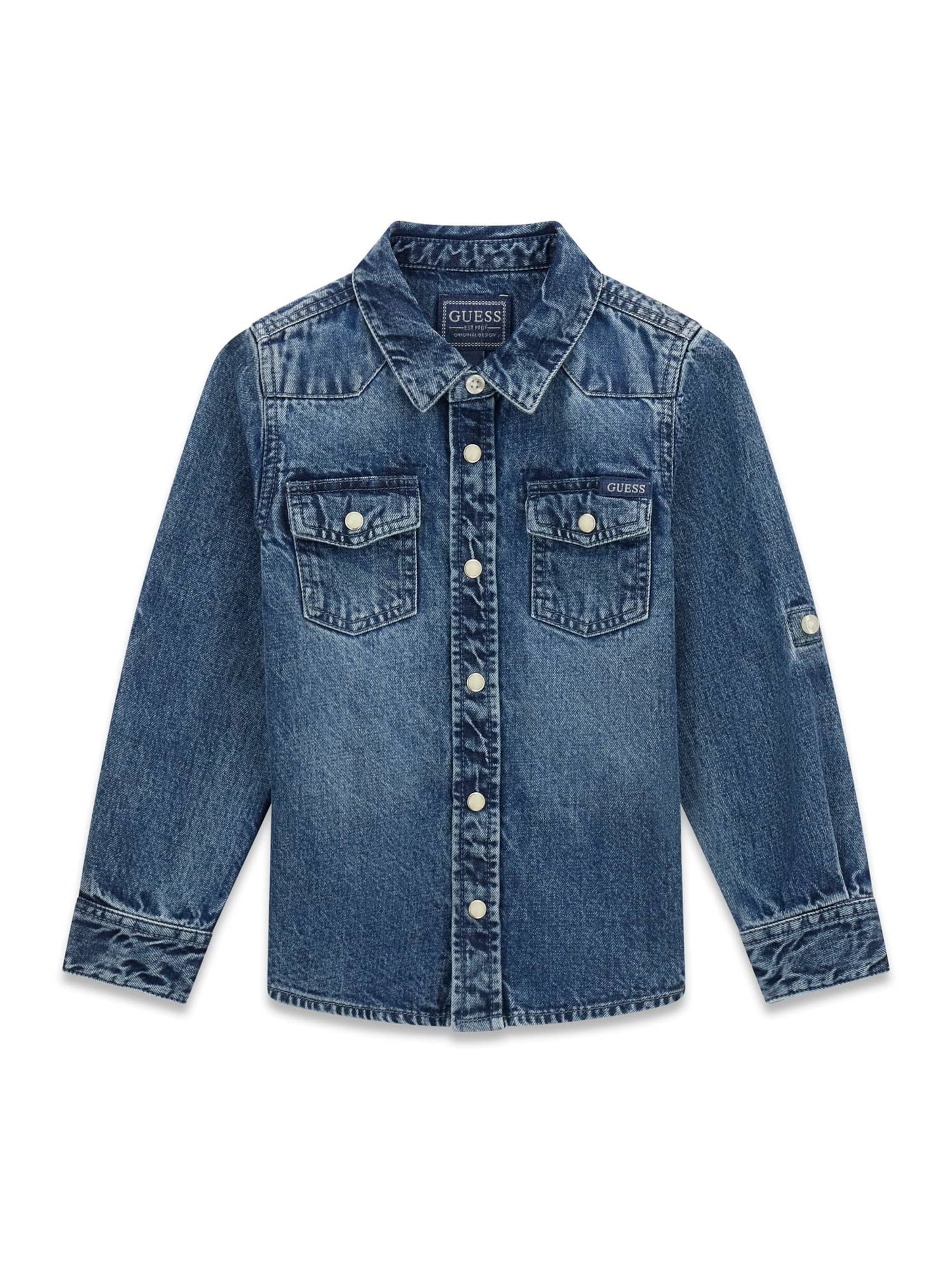 GUESS Button Up Shirt in Blue denim, Item view