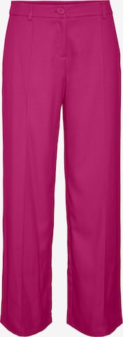 Noisy may Szeroka nogawka Spodnie w kant 'PINOLA' w kolorze fioletowy: przód
