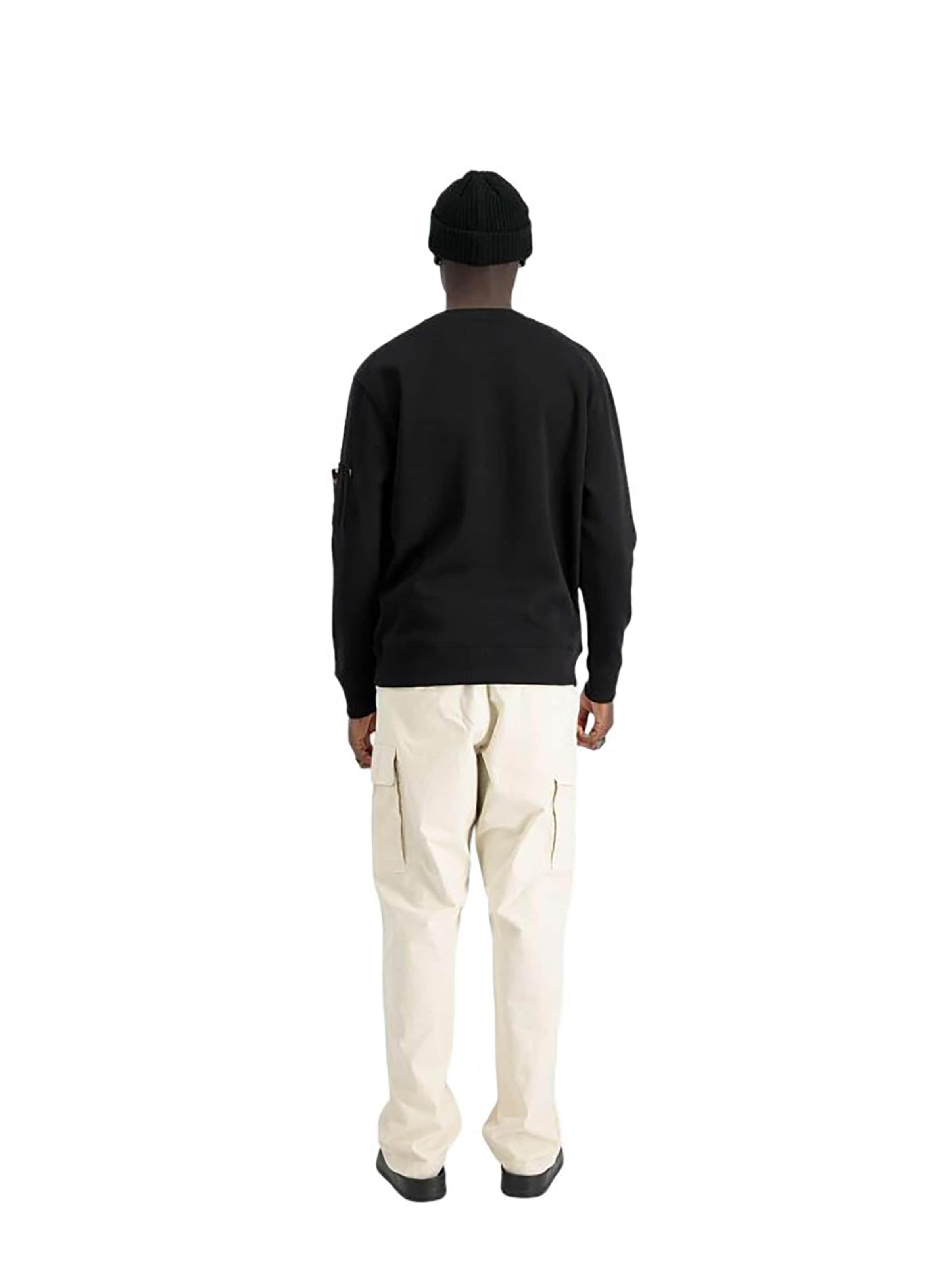 ALPHA INDUSTRIES Sweatshirt 'College' in Zwart