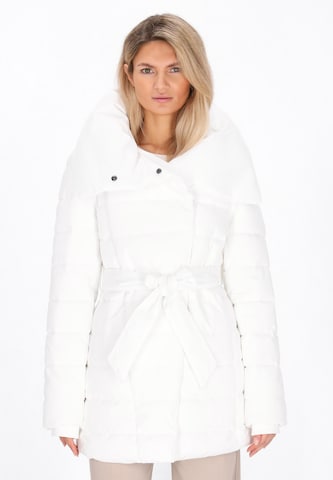 usha WHITE LABEL - Abrigo de entretiempo en blanco: frente