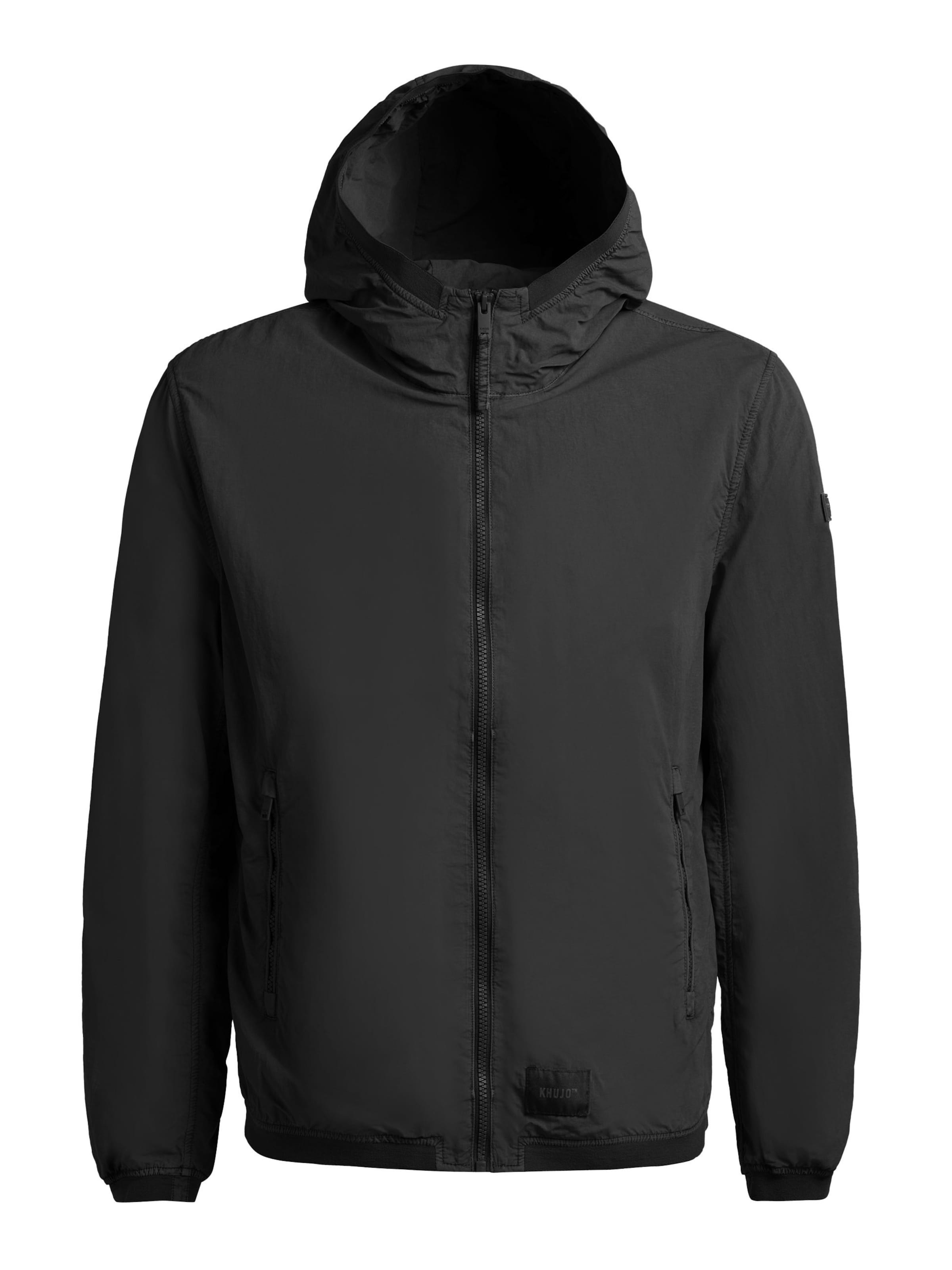 Veste mi-saison 'DERF' khujo en noir : devant