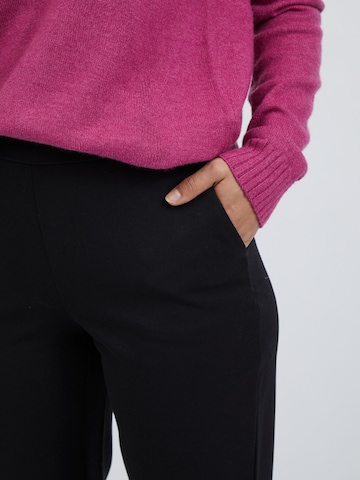 VILA Regular Pants 'Ann' in Black