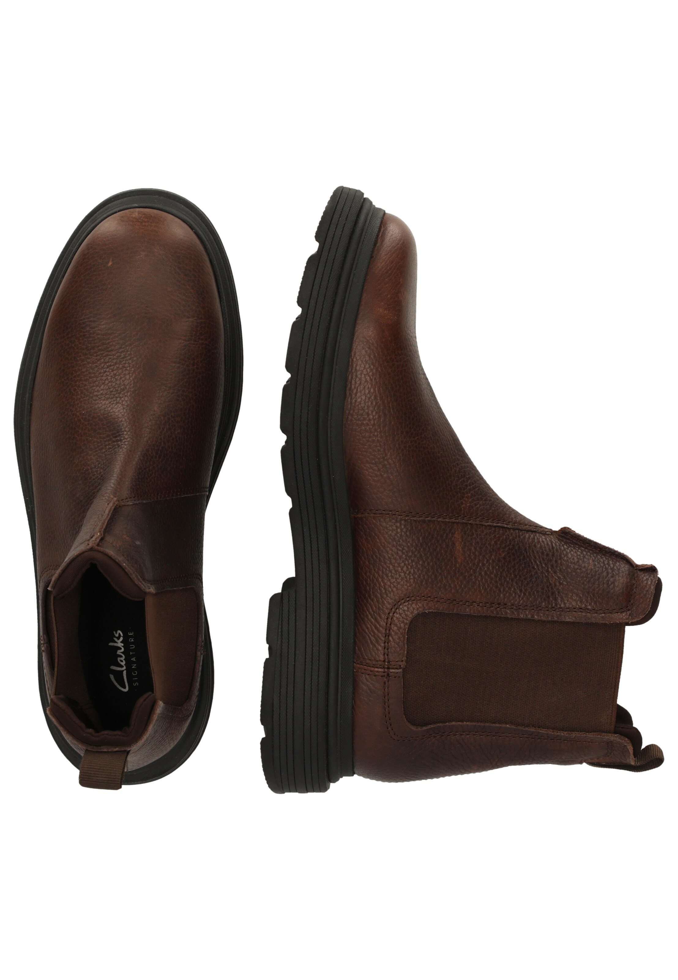 CLARKS Chelsea Boots 'Badbury Easy' in Braun