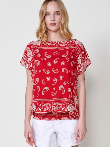 KOROSHI Blouse in Red: front