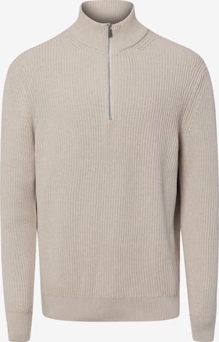 Pull-over Nils Sundström en beige : devant