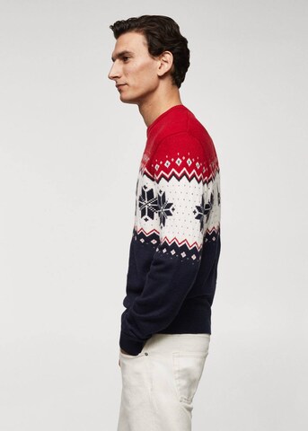 MANGO MAN Pullover 'Jolly' in Blau