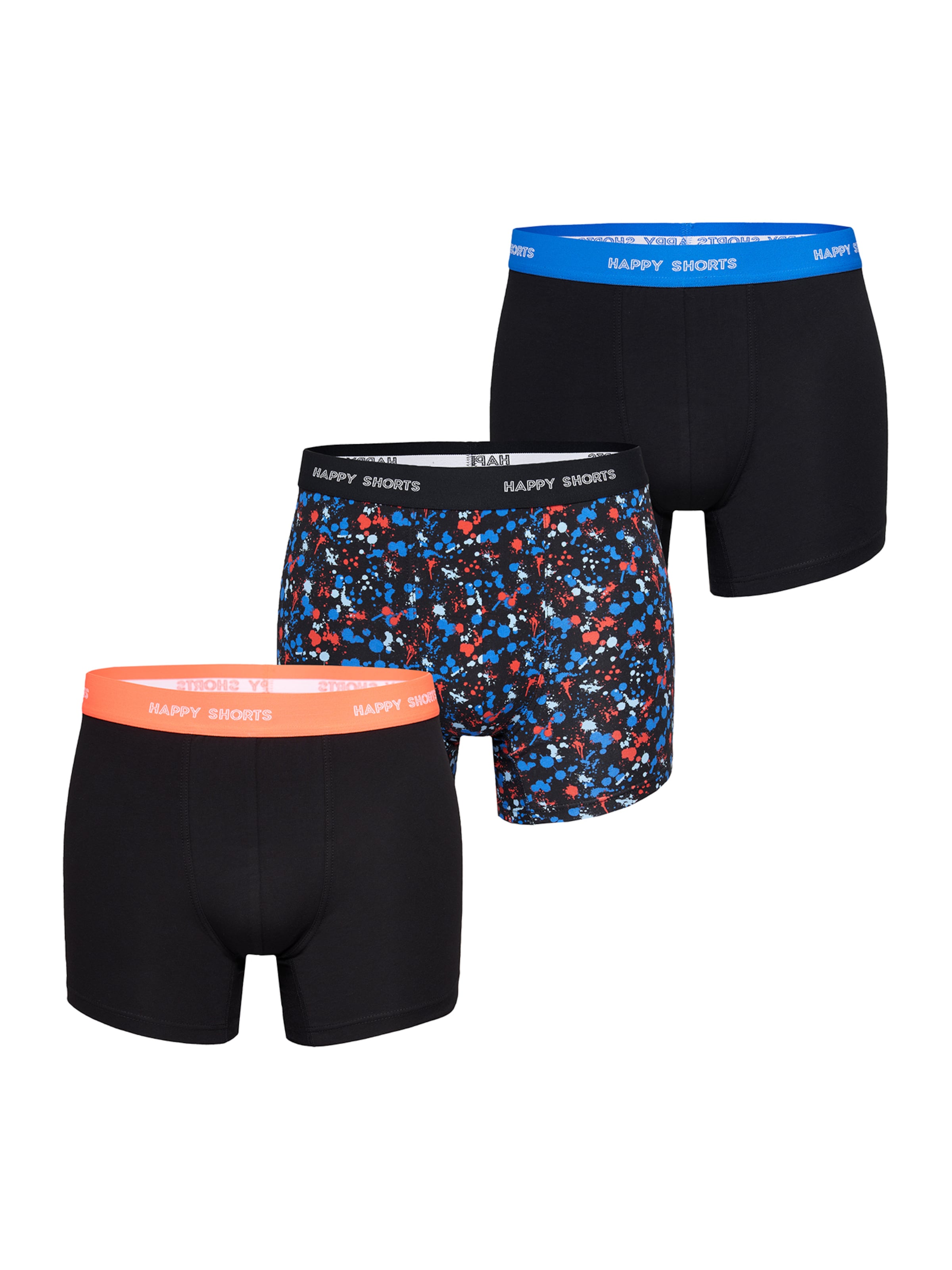 Happy Shorts - Calzoncillo boxer en negro: frente