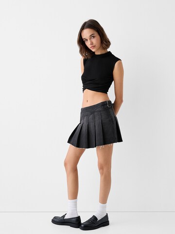 Bershka Regular Hosenrock in Schwarz