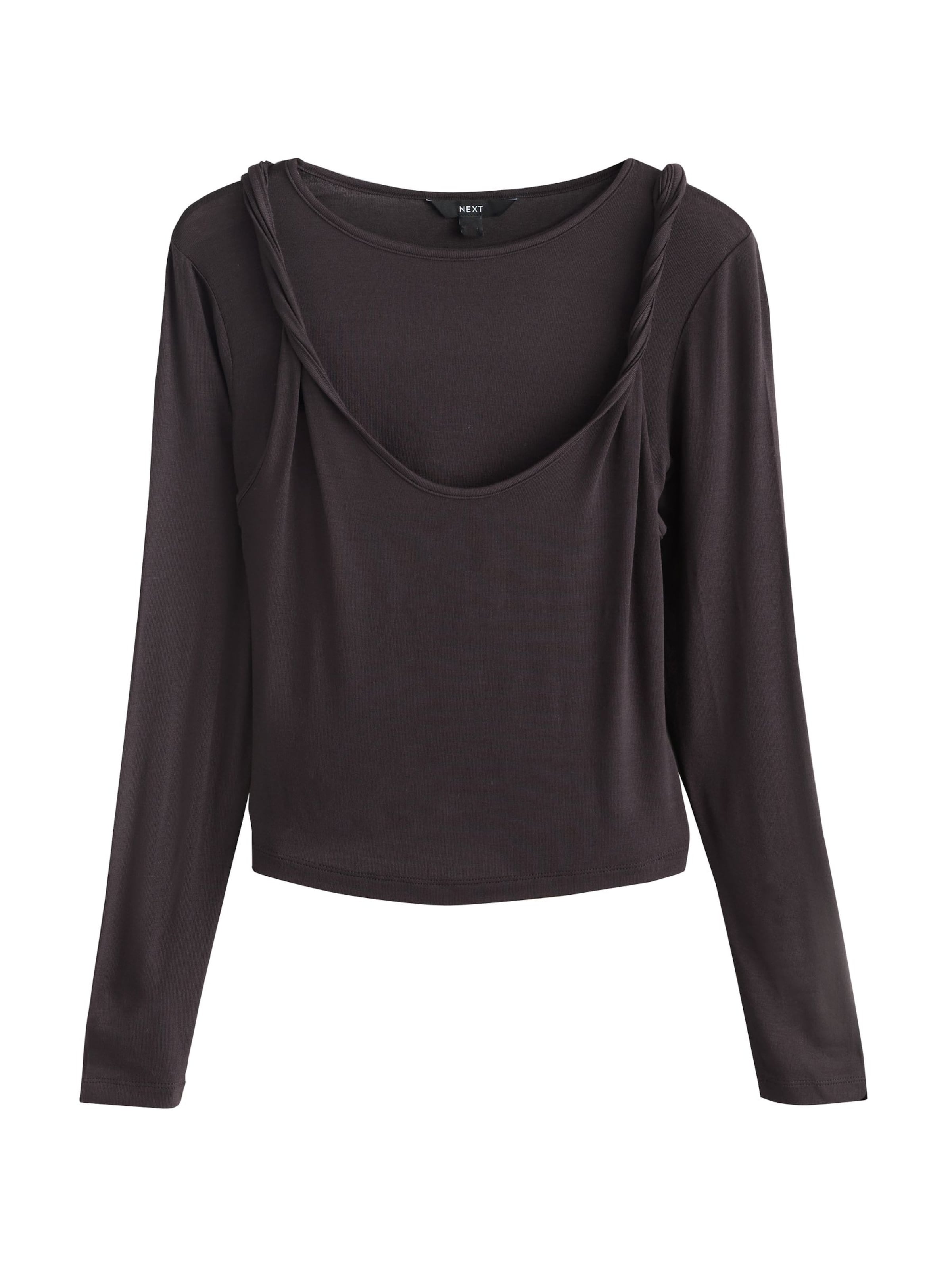 T-shirt Next en marron : devant