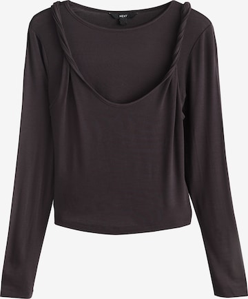 T-shirt Next en marron : devant