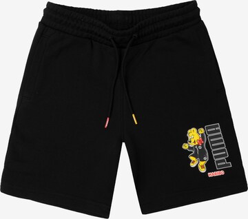 PUMA Regular Pants in Black: front