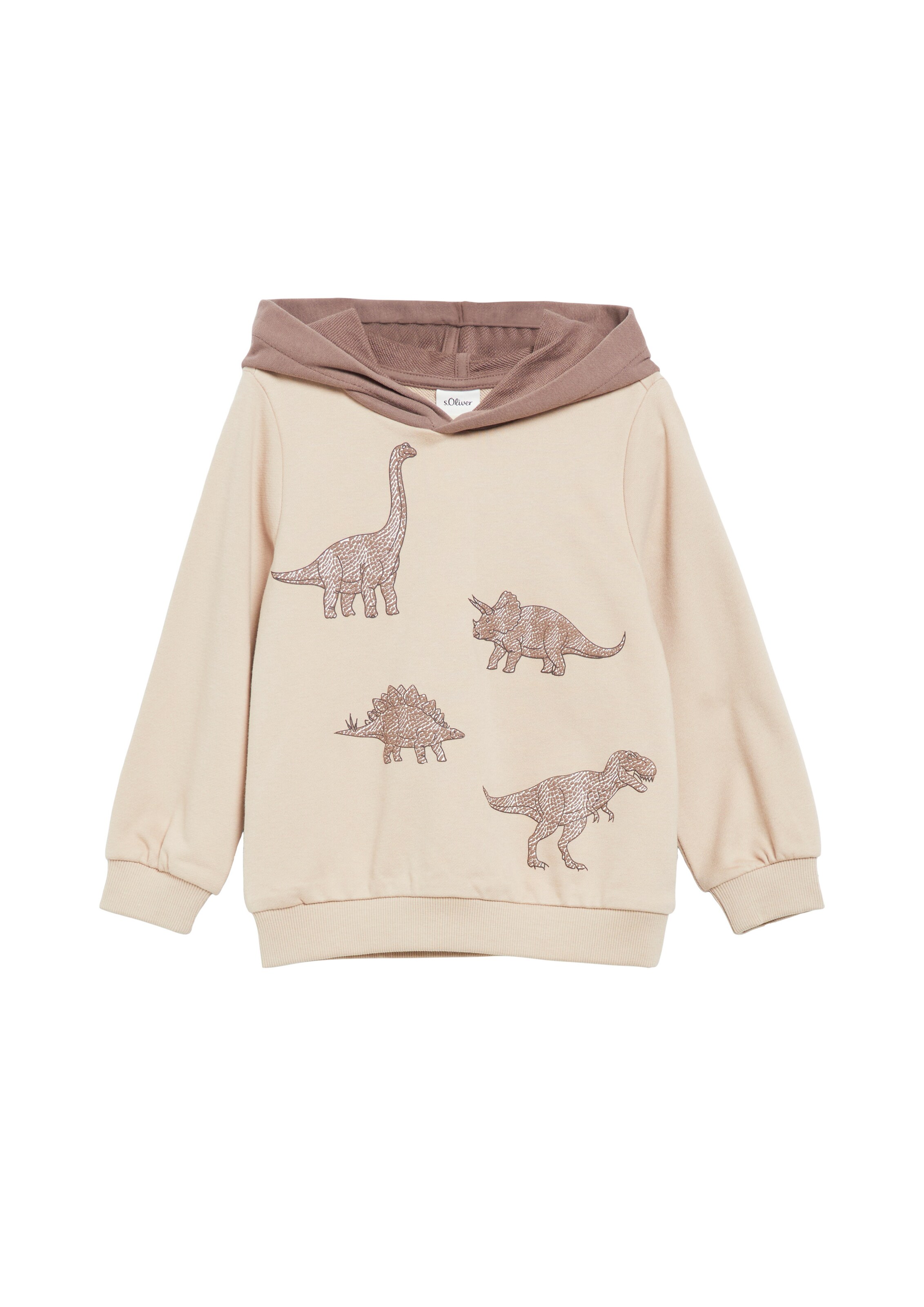 s.Oliver Sweatshirt in Beige: voorkant