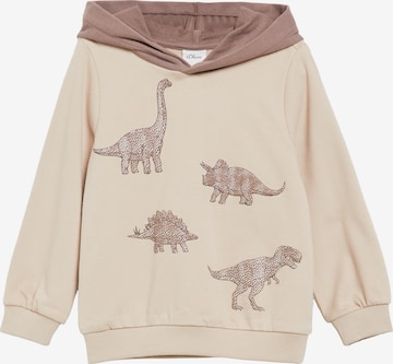 s.Oliver Sweatshirt in Beige: voorkant