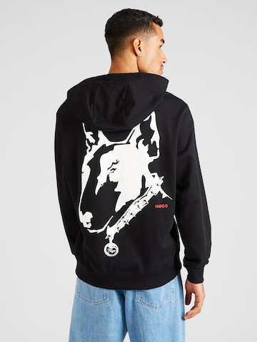 Sweat-shirt 'Dammico' HUGO Red en noir : devant