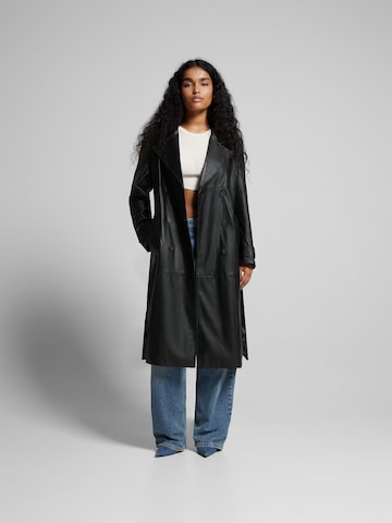 Bershka Between-seasons coat in Black