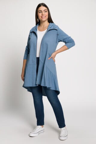 Ulla Popken Sweatvest in Blauw