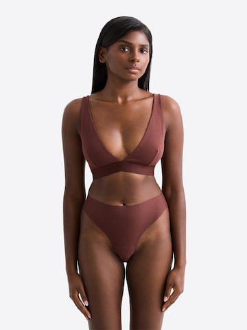 Erlich Textil - Tanga em castanho: frente