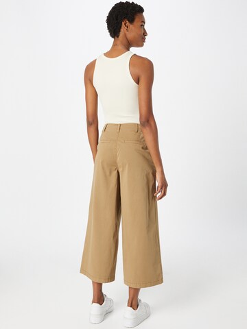 Wide leg Pantaloni di s.Oliver in marrone