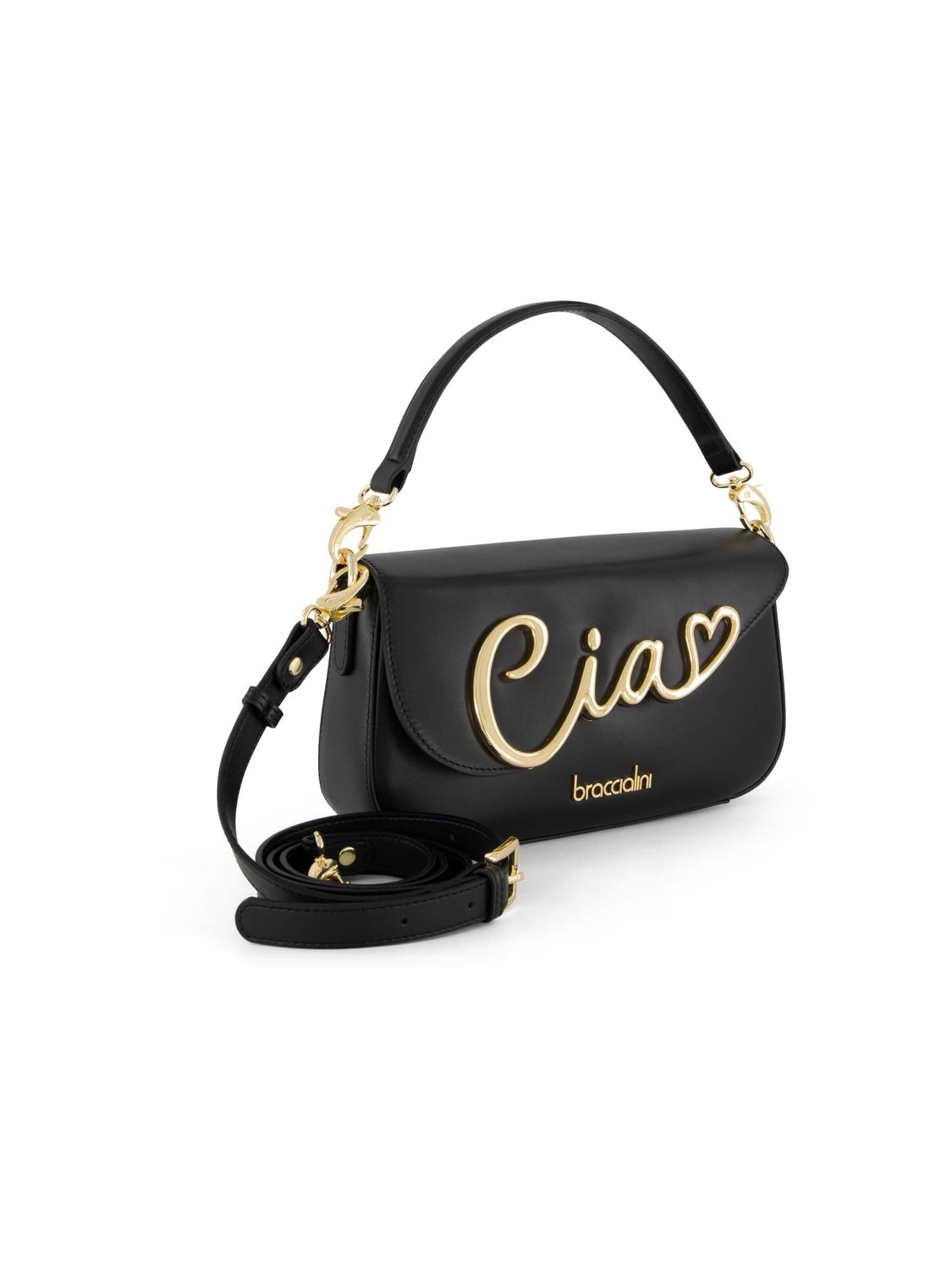 Borsa a spalla 'Ciao' di Braccialini in nero