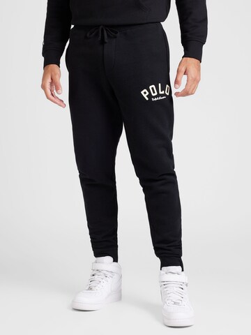 Polo Ralph Lauren Конический (Tapered) Штаны 'ATHLETIC' в Черный: спереди