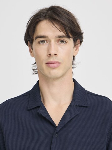 Casual Friday Comfort fit Overhemd ' CFARCHER knitted ' in Blauw