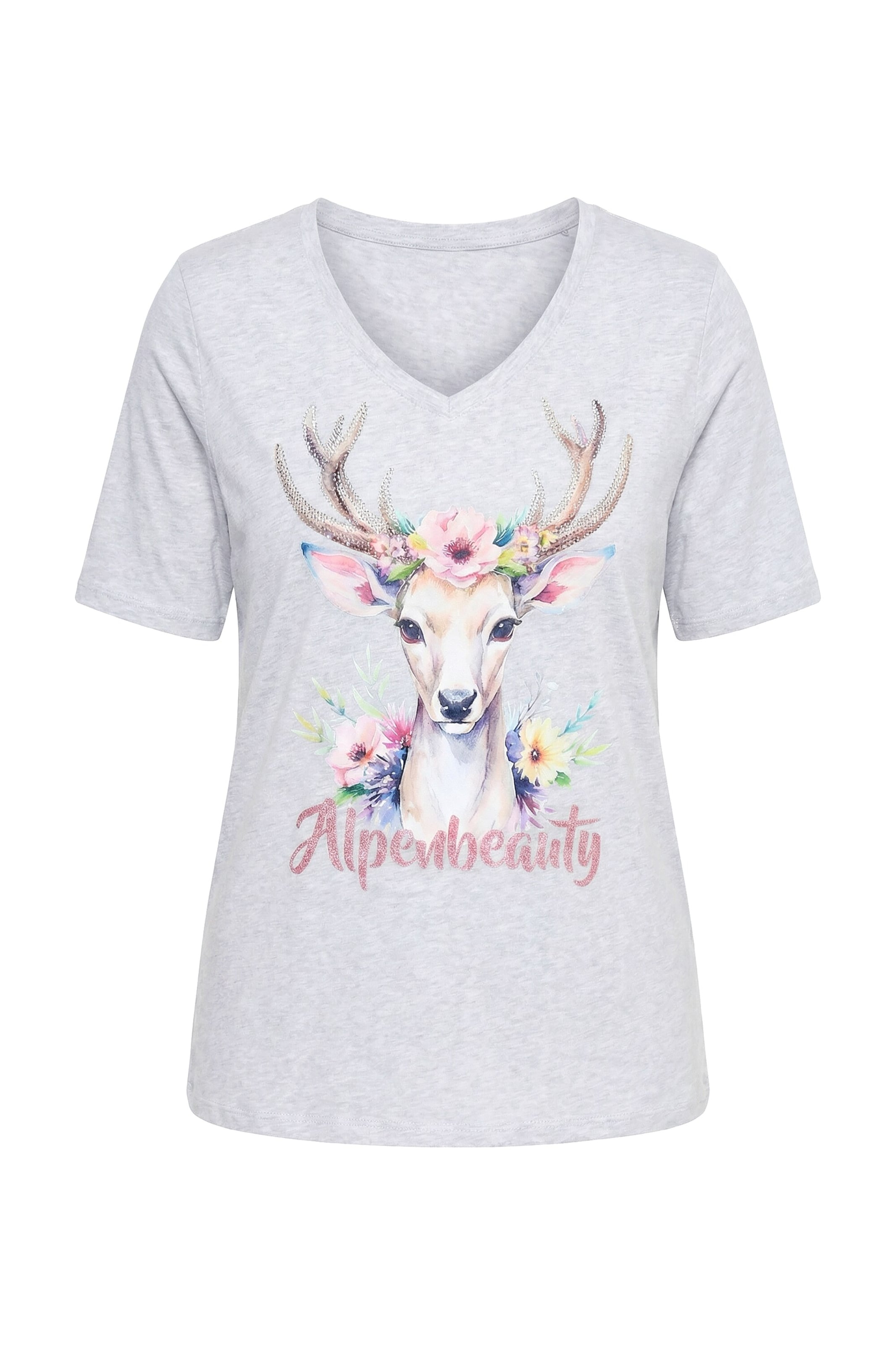 Ulla Popken Shirt in Grijs: voorkant